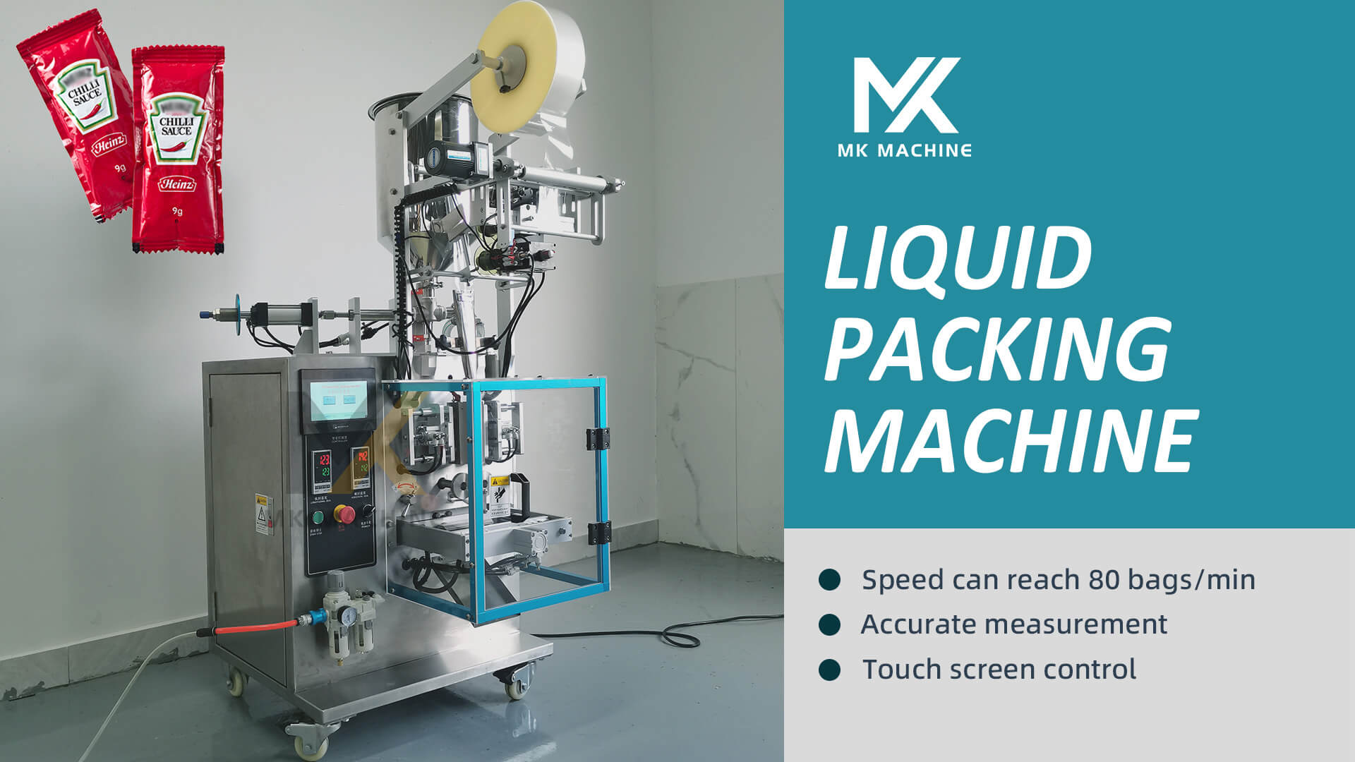 Automatic liquid packaging machine | Suitable for honey, ketchup, soy sauce, shower gel, shampoo