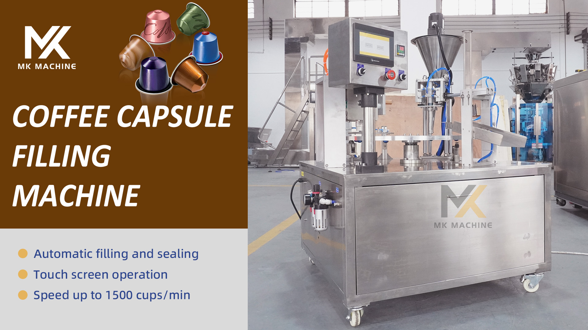 Automatic coffee capsule filling and sealing machine, coffee powder, automatic equipment