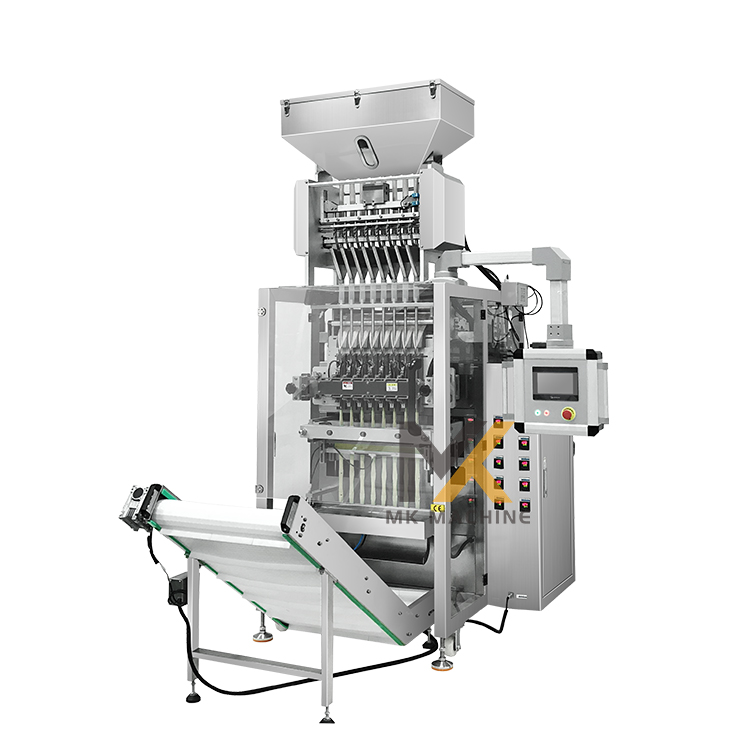 Fully automatic multi lane stick sachet snus powder packaging packing machine